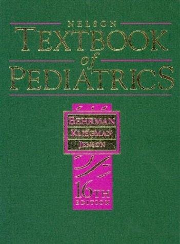 Nelson textbook of pediatrics.