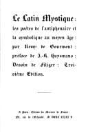Le latin mystique