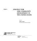 Strategy for New Community Development in the United States (Community development series, v. 9)
