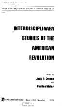 Interdisciplinary studies of the American Revolution