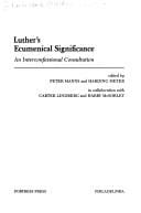 Luther's ecumenical significance