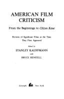 American film criticism, from the beginnings to Citizen Kane