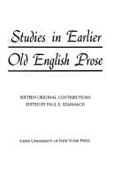 Studies in earlier Old English prose