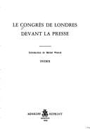 Le Congrès de Londres devant la presse