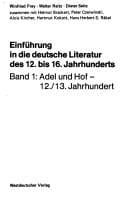 Einführung in die deutsche Literatur des 12. bis. 16. Jahrhunderts