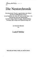 Die Nestorchronik: Der altrussische Text der Nestorchronik in der Redaktion des Abtes Silʹvestr aus dem Jahre 1116 und ihrer Fortsetzung bis zum Jahre ... (Handbuch zur Nestorchronik) (German Edition)