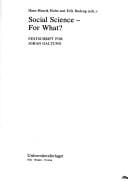 Social science--for what?