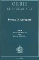 Syntax in antiquity