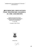 Historisches Bewusstsein und politisches Handeln in der Geschichte : Ergebnisse der gemeinsamen Konferenz des Instituts fur Geschichte der Adam Mickiewicz Universität Poznań und des Historischen Seminars der Universität Hannover, 5.-9. April 1989 / herausgegeben von Jerzy Topolski