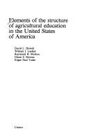 Elements of the structure of agricultural education in the United States of America