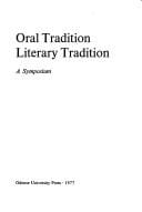 Oral tradition, literary tradition