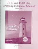 TI-83 Manual T/A Elementary Statistics
