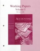 Working Papers Volume 1 to be used with Accounting