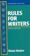 Rules for Writers 5e & Comment for Rules for Writers 5e & Hacker Research Pack