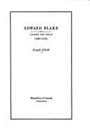 Edward Blake : leader and exile, 1881-1912