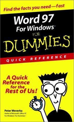 Word 97 for Windows for dummies