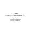 Le familial au coeur de l'immigration