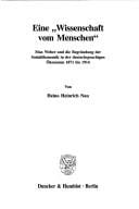 Eine "Wissenschaft vom Menschen"