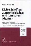 Kleine Schriften zum griechischen und römischen Altertum