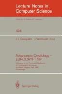 Advances in Cryptology -- EUROCRYPT '89