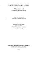 Language and Logic (Pragmatics & Beyond, Companion Series)