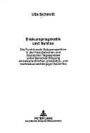 Diskurspragmatik Und Syntax