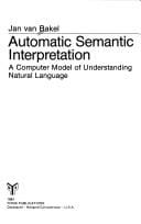 Automatic Semantic Interpretation
