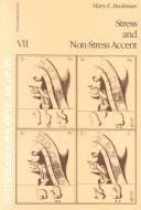 Stress and Non-Stress Accent (Netherlands Phonetic Archives, 7)