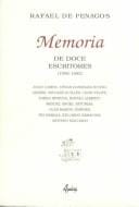 Memoria de doce escritores
