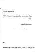 W.A. Mozarts musikalisches Umwelt in Paris, 1778