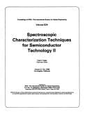 Spectroscopic characterization techniques for semiconductor technology II