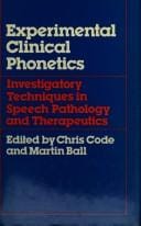 Experimental clinicalphonetics