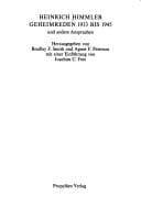 Geheimreden 1933 [i.e. neunzehnhundertdreiunddreissig] bis 1945 [i.e. neunzehnhundertfünfundvierzig] und andere Ansprachen