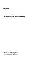 The provincial press and the community