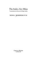 The italics are mine