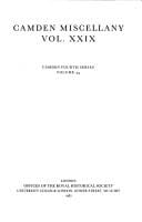 Camden miscellany, v. 29