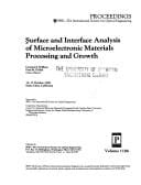 Surface and interface analysis of microelectronic materials processing and growth