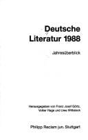 Deutsche Literatur 1988