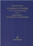 Meletemata mathematico-philosophica, quibus accedunt dissertationes