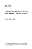 Cross-national transfer of planning ideas between China and Sweden
