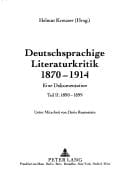 Deutschsprachige Literaturkritik, 1870-1914