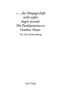 "--das Hauptgeschäft nicht ausser Augen lassend"