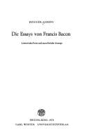 Die Essays von Francis Bacon