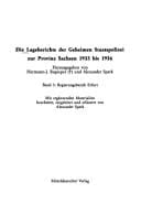 Die Lageberichte der Geheimen Staatspolizei zur Provinz Sachsen 1933 bis 1936