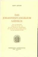 Das Johannesevangelium saĩdisch