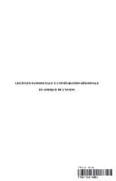 Les états-nations face à l'intégration régionale en Afrique de l'Ouest
