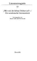 Wer mir der liebste Dichter sei?