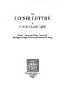 Le Loisir lettré à l'Âge classique