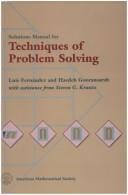Solutions manual for Techniques of problem solving