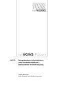 Netzgebundene Infrastrukturen unter Veränderungsdruck - Sektoranalyse Stromvesorgung